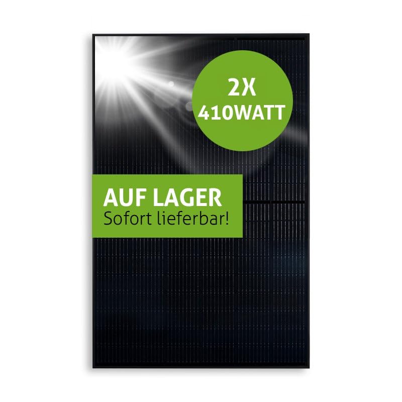 STROXX Energy |2x 410W Solarmodul 172x113cm| komplett schwarz |...