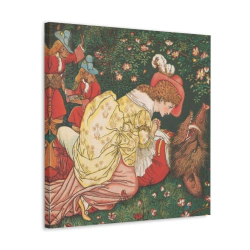 Illustration Walter Crane La Belle et la Bête pour une chambre romantique