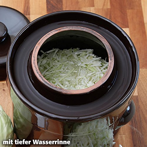 MS Steinzeug Gärtopf 40 Liter – Sauerkrauttopf Für Fermentation, Mit Beschwerungssteinen, Ideal Für Gesunde Ernährung & Veganer