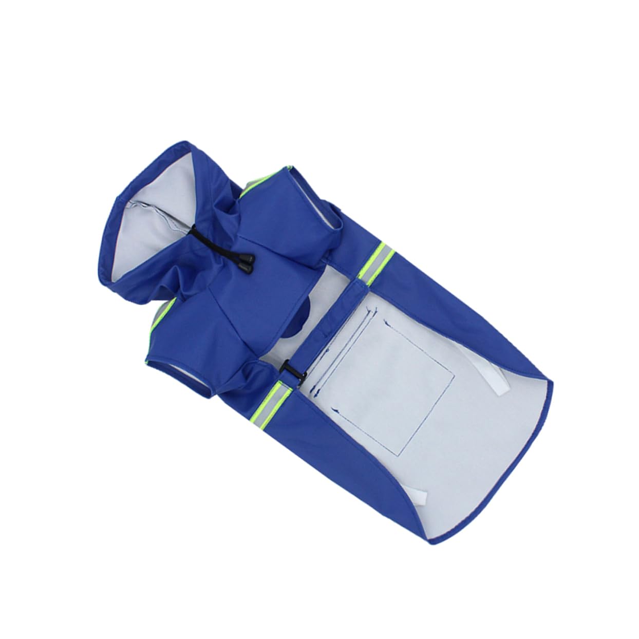 VICASKY Pet Reflective Rainwear Waterproof Dog Coat Small Dog Rain Poncho Elastic Material Night Visibility Protection (Dark Blue L)