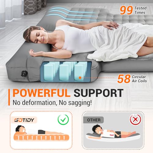 GOTIDY SUV Air Mattress for Car Camping, 300D Oxford Fabric Air Mattress for Subaru, Car Air Pump, Quick Setup - Extra Thick Design SUV Mattress for Subaru Tesla Honda CRV Toyota RAV4 & Large SUVs - Thumbnail 5