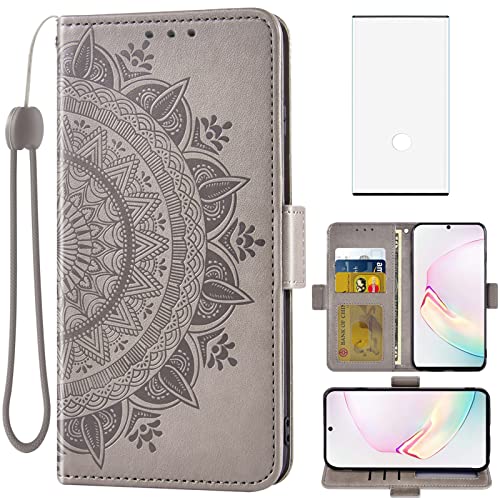 Étui en verre trempé pour Galaxy Note 10 Plus finition premium gris