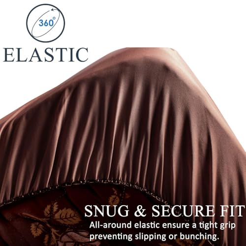 Image of The Furnishing Tree Single Size Mattress Protector 80x38 Inch | 100% Waterproof, Cotton Feel, Breathable & Hypoallergenic | Fitted Bed Cover (Fits Up to 10 inch) | 1 Year Warranty, Coffee