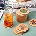 Pinkunn 30 Pcs Cork Coasters Bulk for Drinks 3.5 Inch Absorbent Heat Resistant Blank Cork Coaster for Laser Engraving Round Non-Slip for Wine Glass, Mug, Coffee Cup, Plant, Tabletop Decoration