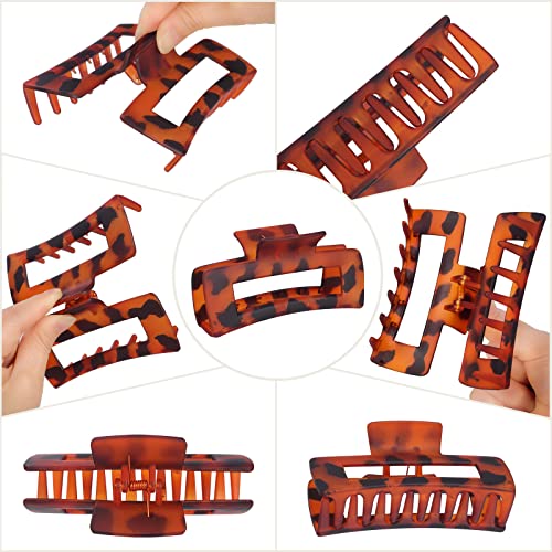 12 Pack Claw Clips For Thick Hair Large Hair Clips Rectangle Hair Claws 4.1 Inch Banana Clips Claw Clips For Women #TOP1