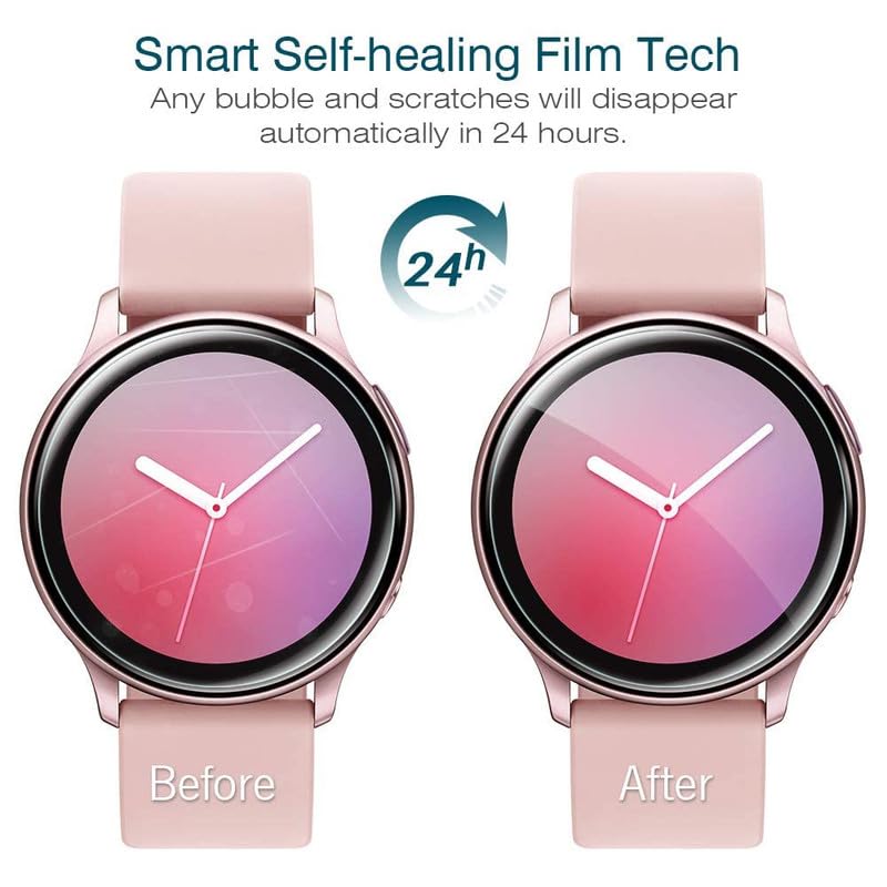 Image of Enlinea Smart Watch Screen Guard Membrane For Amazfit Active 2 Premium 44mm | Pack of 9 | Ultrathin 9H Anti Shock Flexible Screen Protector Tpu Membrane | Edge To Edge Coverage | Pack Of 9