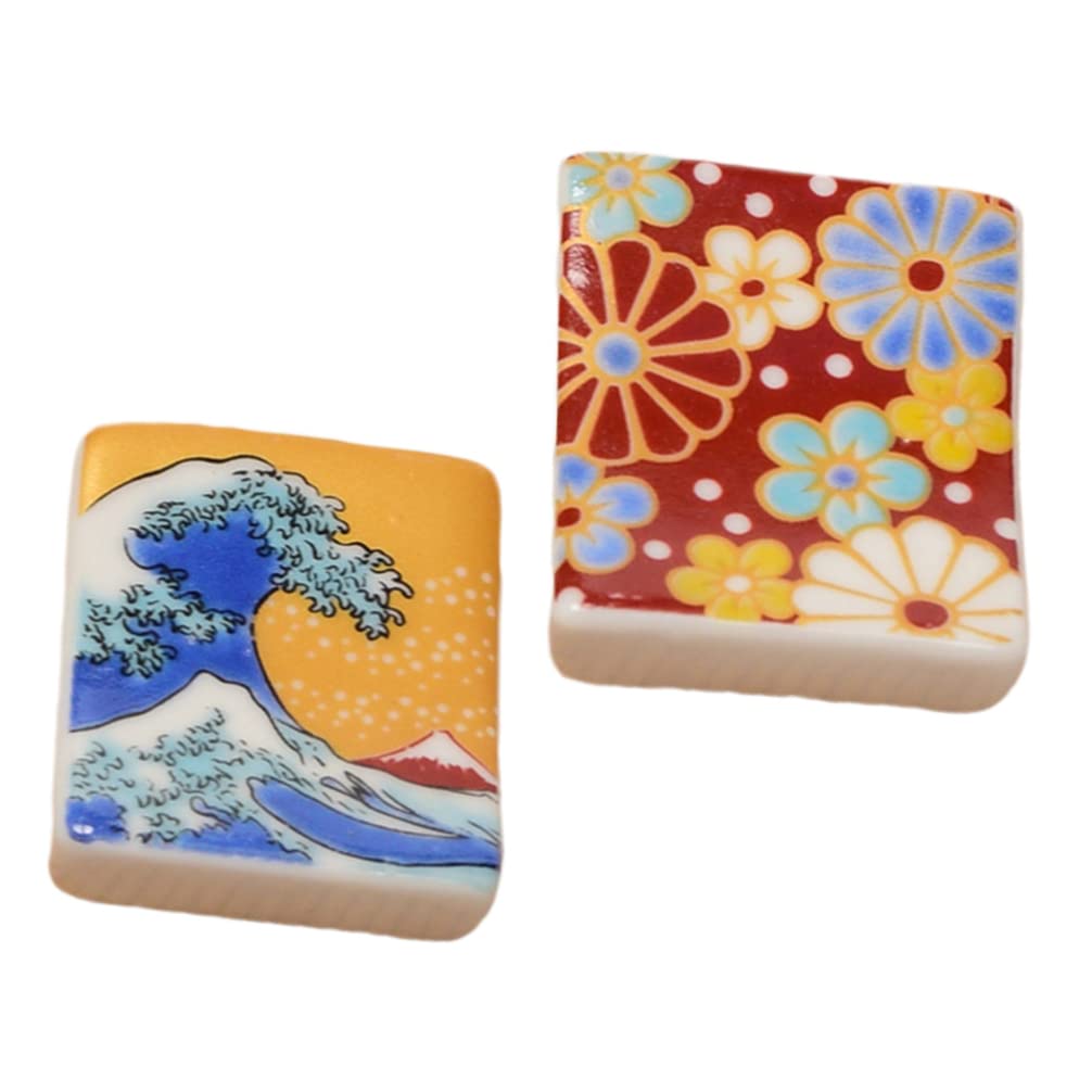 Repose-Baguettes en céramique Japonaise, Lot de 2 pièces, Style Japonais, Support de Baguettes en céramique, ustensiles de Cuisine pour Le dîner, Fourchette, cuillère, co