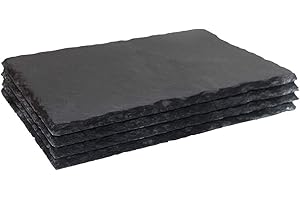 MONKEY SUN Slate Plate 4 Pack for Cheese, Charcuterie, and More