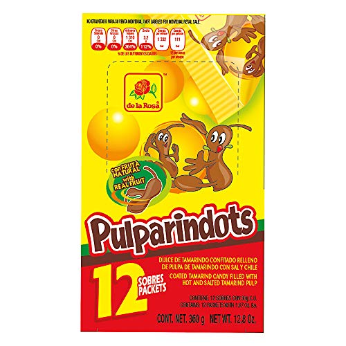 De La Rosa Pulparindots, dulce de tamarindo 12ct