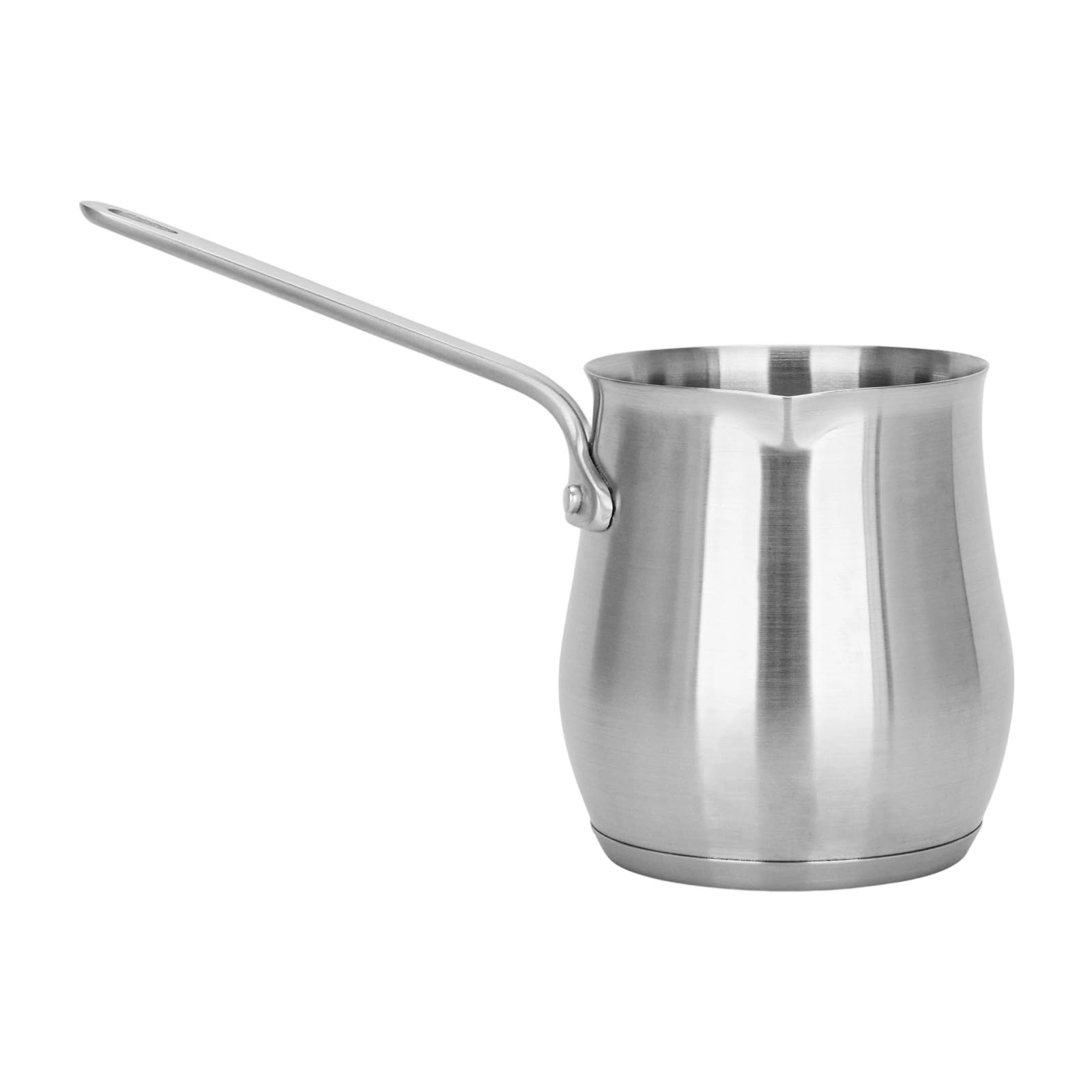 Professional Coffee Kettle with Ergonomic Spout, Stainless Steel Milk Warmer for Pour Control & Easy Cleans Turkishes Brewing Pots with Ergonomic Spout Large Capacity Milk Warmer Maker Kettle