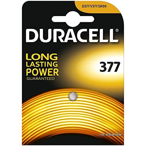 Duracell 377 SR626SW SB-AW AG4 1.55v Silver Oxide Watch Battery Cover