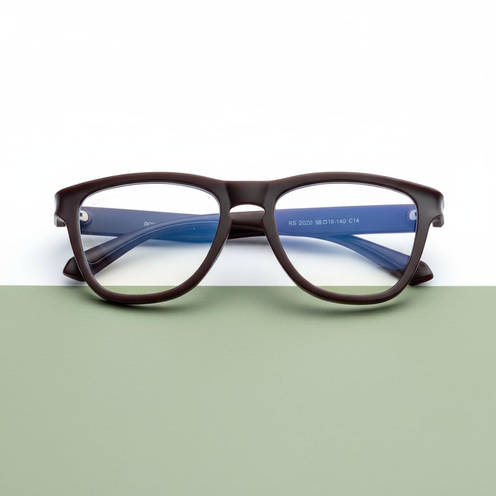 ROYAL SON Gafas de computadora cuadradas retro de borde completo, bloqueo de luz azul y protección UV, para hombres y mujeres, grandes, RS2020