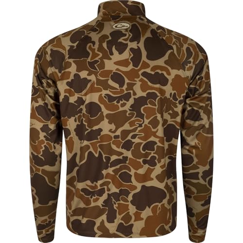 Drake Waterfowl Men's Est Microlite Quarter Zip Hunting Durable Outdoor UPF 50+ 4-Way Stretch Camo Pullover2