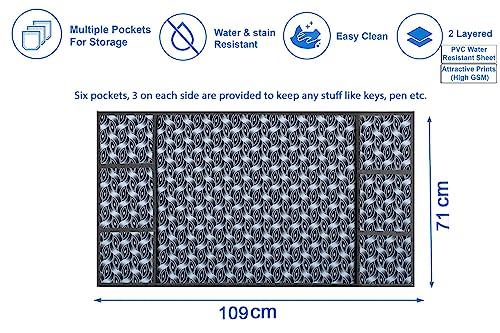 Image of Stylista Refridgerator top Cover Suitable for Samsung RR21C2H25S8 /HL, 189 Liter Fridge, Dimension (WXD) 71x109 CM, Interlocked Ropes Pattern Grey
