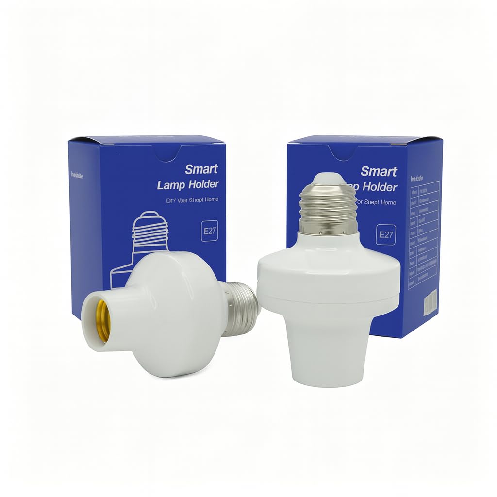 2 Pack Light Socket Adapter, Zigbee Protocol Remote Control，E26/E27 Bulb Adapter, APP Remote Control, Smart Lamp Socket Power Adapter
