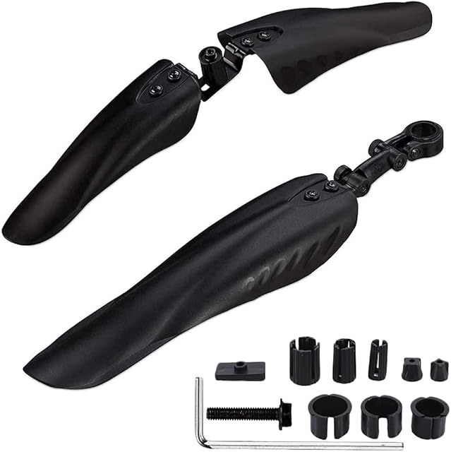 ePicsoa Bike Mudguard Set, Bicycle Mudguards Universal Full Cover Thicken Widen Bicycle Fenders Set, Front and Rear Mud Guard Portable Adjustable Bike Mudflap for Mountain Road Bike