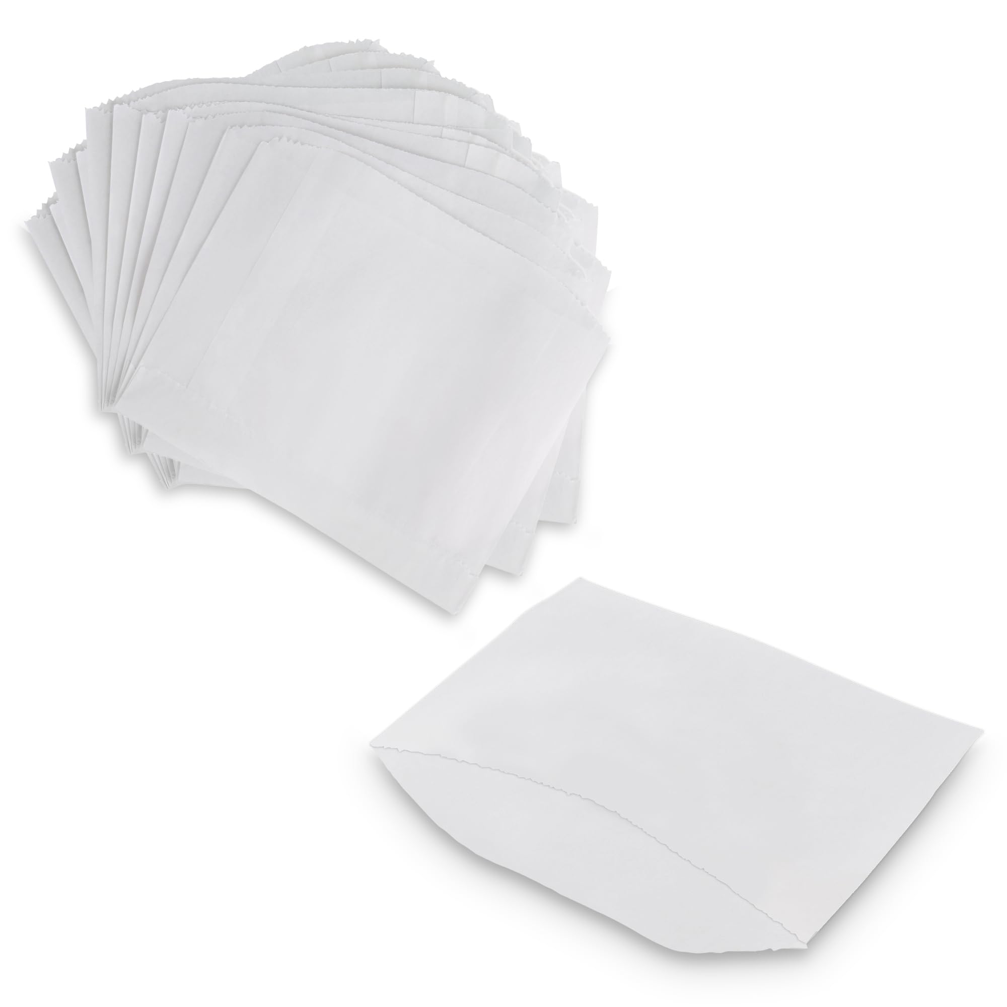 Sachets de boulangerie cirés pour pique-nique et goûter lot de 150 petits sacs blancs