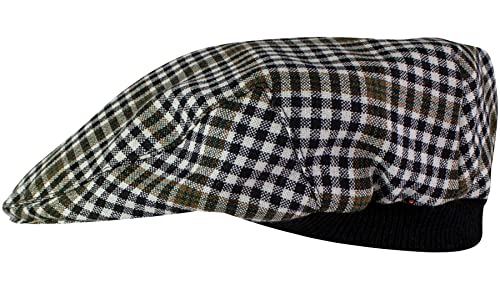 Casquette plate en tartan écossais Burns Check Modern pour homme et femme de qualité