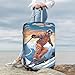 Yaxongx Snow Mountain Skiing Pattern Travel Luggage Cover Washable Suitcase Cover Elastic Fashion Stretch Suitcase Protector Travel Anti-Scratch Baggage Covers Fits 18-21 Inch Luggage