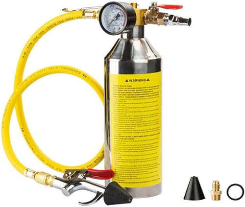 Kit de descarga de CA Sistema de aire acondicionado, recipiente limpio con medidor de presión de monitoreo en tiempo real y válvula de alivio, juego