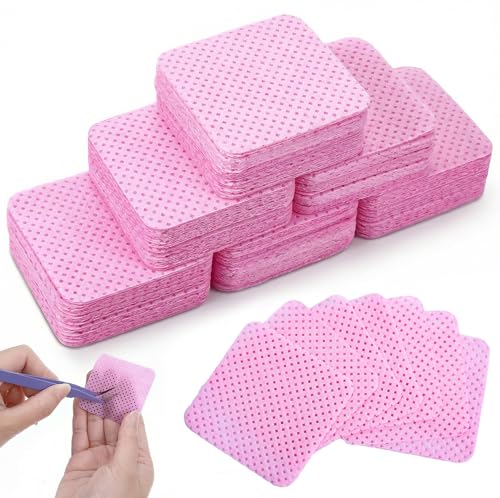 XLIUAX 1000 Stück Zelettenrolle für Nägel Lint Free Nail Wipes Zeletten Gelnägel Cleaner Gelnägel Reinigungspads Fusselfreie Wattepads für Maniküre und Fußmassagen (Rosa)