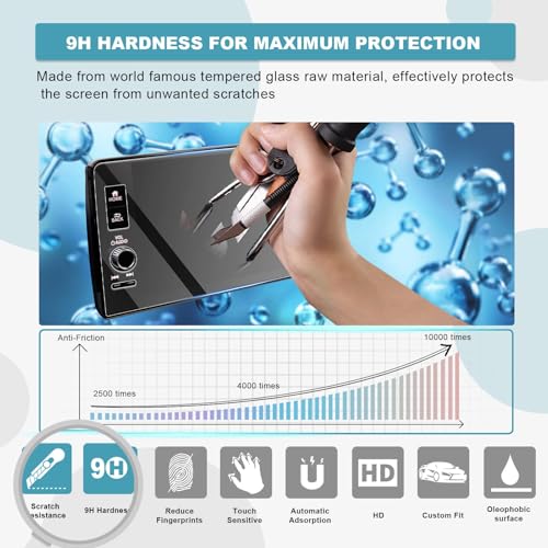 Image of CDEFG for 2026 Honda Civic Screen Protector, Tempered Glass for Honda Civic 2022-2026 (Si /Type R /Sport Touring Hybrid /SportTouring /Touring) 9-inch Touchscreen, 2026 Civic Sedan Hatchback Accessories