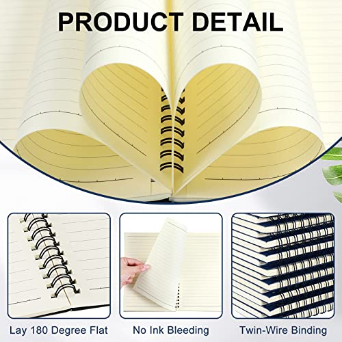 Image of Yahenda 18 Pcs Spiral Notebooks,1 Subject,Wide Ruled, Deep Blue