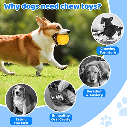 Ifurffy Treat Dispensing Puzzle Toys Dog Toys For Aggressive Chewers Honeycomb Shape Interactive Dog Puzzle Toys Natural Rubber Durable Puppy Slow Feeder Toys For Iq Training & Mental Enrichment #TOP5