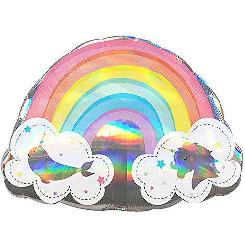 Amscan 3974801 S/Shape:Magical Rainbow Holo, Multicolor, 71cm x 50cm