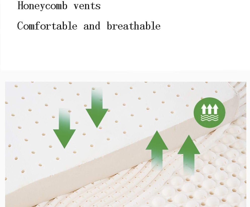 Premium Natural Latex Mattress with Organic Cover - Ergonomic, Breathable, Durable, 2.5cm Thickness, Ideal for Comfort and Support, 120x130cm (47x51in)