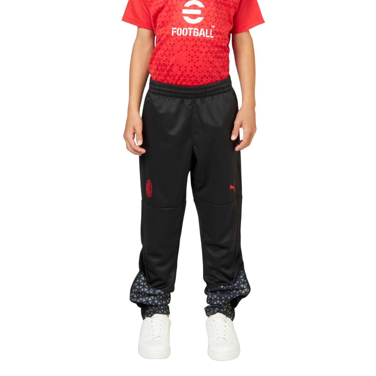 A.C. Milan - Pantaloni Training, Stagione, Nero, Bambini e Ragazzi, Unisex