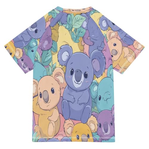 Kids Swimsuit Koala Plush Toy Cute Sunscreen T-Shirts Swimwear Sets UPF 50+2