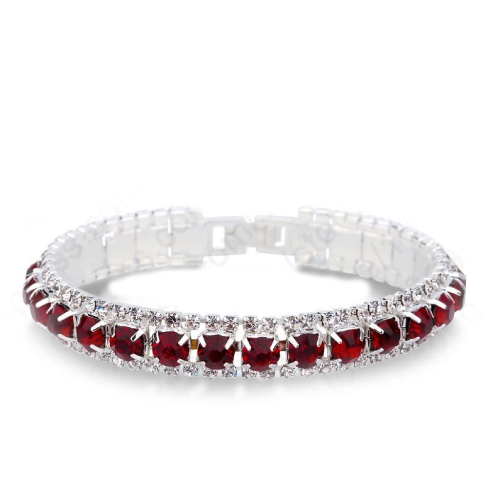 LYGBAOFUL Regalo da Donna in Argento con zirconi cubici Trasparenti e Bracciale Rigido