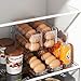 Sotfamily Clear Egg Holder for Fridge, Auto Rolling Egg Dispenser for Eggs 36 Count, FIFO Design, Space-Saving Egg Roller, Organizer, Container, Storage for Refrigerator & Kitchen Countertop(2 Packs)