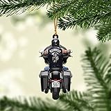 Personalized Colorful Biker Street Glide Road Glide Motorcycle Ornament Flat Acrylic Biker Man Ornament
