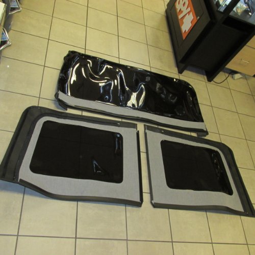 Jeep Wrangler Jk 4 Door Black Top Rear Window Replacement Kit Tinted Oem #TOP4
