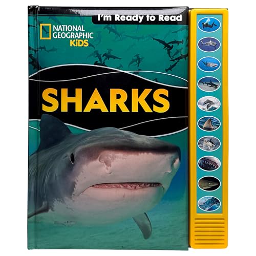National Geographic Kids - Sharks - I'm Ready to Read Interactive Read-Along Sound Book - Great for Early Readers and Animal Lovers - PI Kids