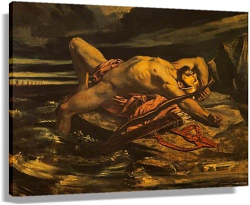 Miniatura 1 de David Scott Philoctetes dejó en la isla de Lemnos por los griegos en su paso hacia Troya carteles para decoración de pared sala de estar pintura