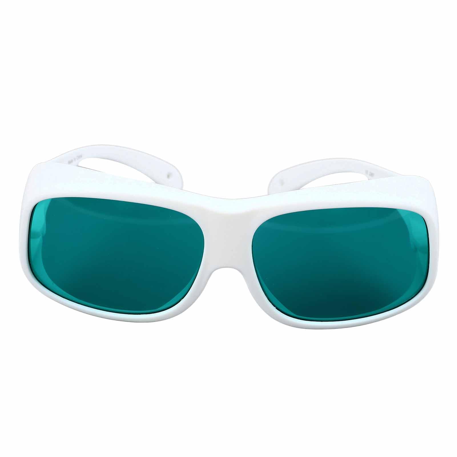 Generic Oświetlenie Okulary Ochronne Zapewniające ochronę Oczu Przed Szkodliwym Promieniowaniem o Długości Fali od 650 do 808 Nm do Zabiegów Kosmetycznych Elegancka Biała Oprawka 1 Zestaw