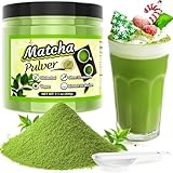 Matcha Pulver 200 g - 100% Natürlich Matcha Tee Pulver - Ohne Zusätze - Vegan - Ceremonial Premiumqualität Grünpulver für Latte, Smoothie-Zubereitung, Milch, Backen, Trinken