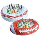 Inflatable Football Drink Cooler,Inflatable Ice Serving Buffet Bar Football Cooler Blow up Outdoor Portable Pool Floating Ice Bar for Sports Game Beer Beverage for Birthday Party Supplies