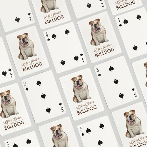 Baraja de cartas Bulldog tamaño póker 52 cartas miniatura 4