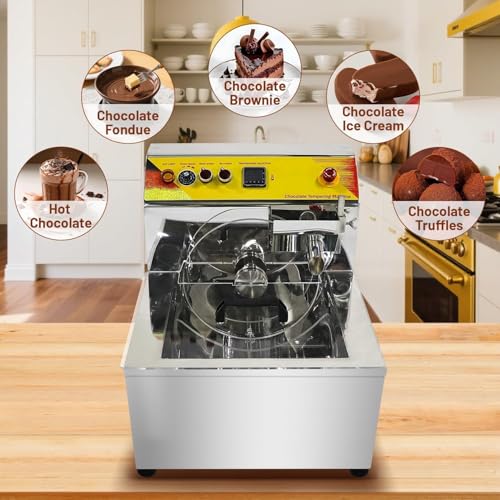 Fundidor De Chocolate De 12,4 L, Máquina De Fusión Y Atemperado De 1200 W con Vibración, Calentador De Chocolate Caliente para Uso Doméstico Y Profesional, Capacidad De 8