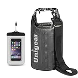 Top Best Dry Bags For Kayaking 2021 47 Unigear Dry Bag Sack, Waterproof Floating Dry Gear Bags for Boating, Kayaking, Fishing, Rafting, Swimming, Camping and Snowboarding (Black, 30L)