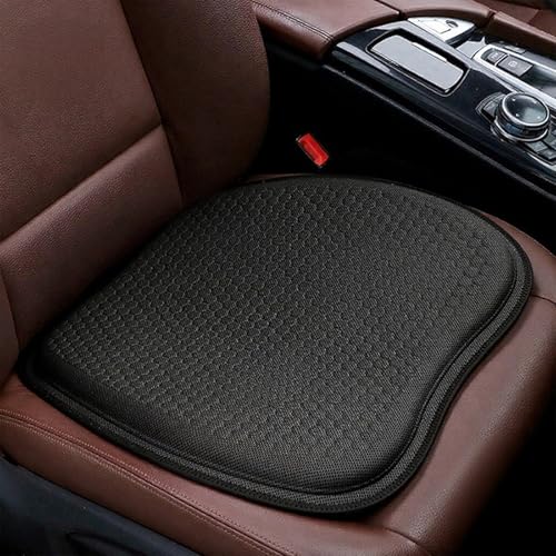 Reelyo 車 クッション ゲルクッション 特大 シートクッション ジェル アイスシルク素材 四季通用 滑り止め 蒸れない 通気性 体圧分散 お尻が痛くならない 自動車 椅子用 自宅 オフィス 敬老の日 ギフト 47×47cm (ブラック)