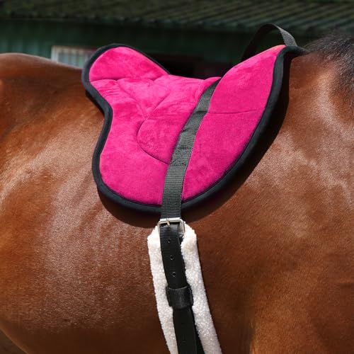 Image of Harrison Howard Equestrian Saddle Pad Horse Riding Pad Bareback Pad with Girth