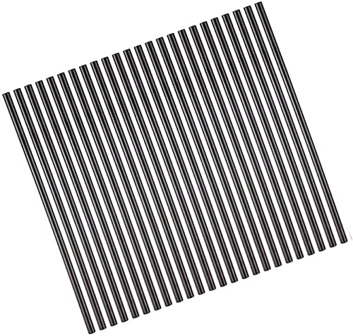 Image of Black Reusable Metal Straws 100Pcs for Bulk Pack.Toddler Child Stainless Steel Straws 265mm Straws for 30oz and 20oz Tumblers Yeti Bulk Order(10.5 inch Long, Black-100pcs Straight)