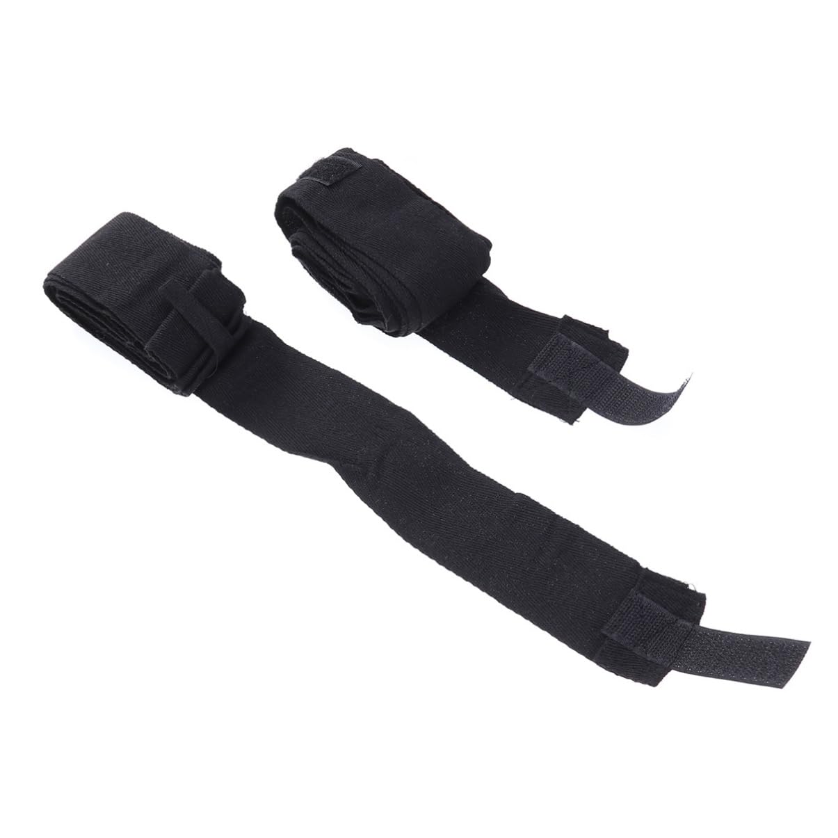 GOOHOCHY 1Pair Cotton Boxing Hand Wraps Black Wrist Straps for Hand Protection Durable and Comfortable Hand Wraps for Training and Competition