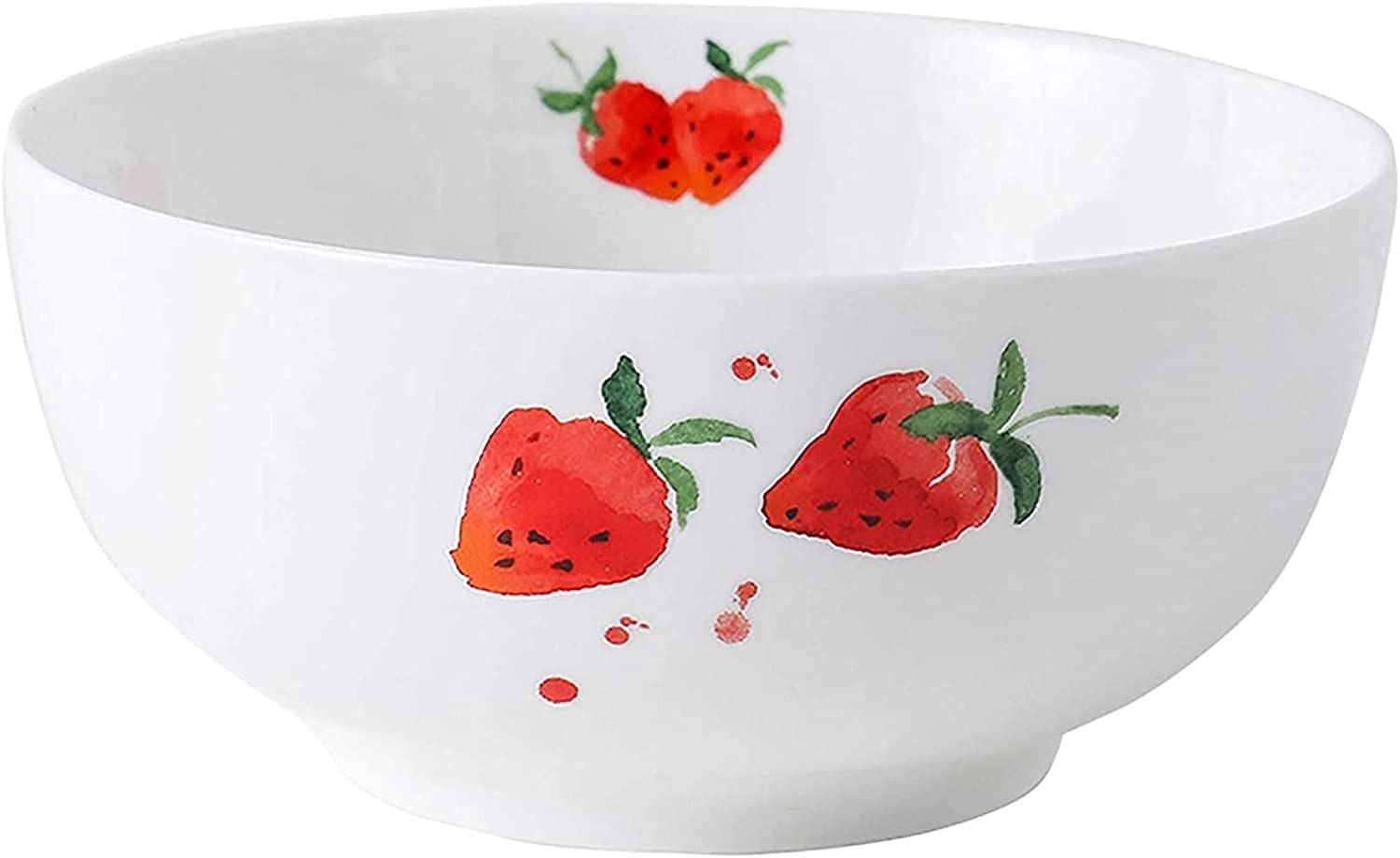 WOTZOV Creative Bowl Kitchen Cutlery Cereal Breakfast For Strawberries, Large Capacity Ceramic Tableware, Bowl For Eating, Bowl For Pasta, Salad Bowl Soup Bowls，8in