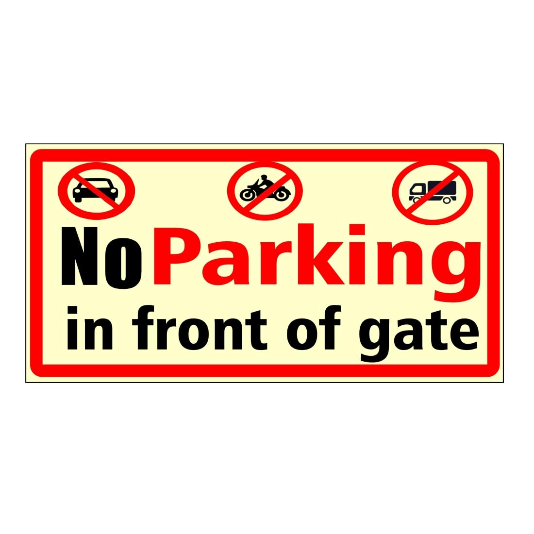Ordershock No Parking in Front Of Gate Sign Board Multicolor Sunboard 8x4 Inch (B0CJYBSYW4) Amazon Price History, Amazon Price Tracker